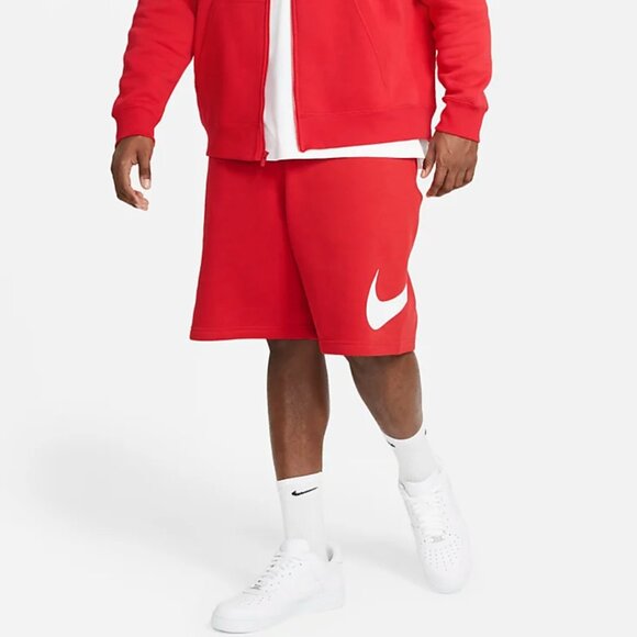 NWT Nike Sportswear Knee Length Shorts in University Red/White - Men's XXL Tall - Picture 1 of 16